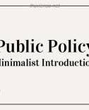 Public Policy - Minimalist Introduction