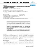 Báo cáo y học: Vertebral artery dissection presenting as a Brown-Séquard syndrome: a case report