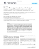 Báo cáo y học: Monostotic fibrous dysplasia of a lumbar vertebral body with secondary aneurysmal bone cyst formation: a case report