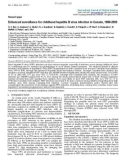 Báo cáo y học: Enhanced surveillance for childhood hepatitis B virus infection in Canada, 1999-2003