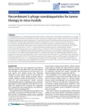 Báo cáo sinh học: Recombinant λ-phage nanobioparticles for tumor therapy in mice models