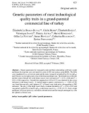 Báo cáo sinh học: Genetic parameters of meat technological quality traits in a grand-parental commercial line of turkey