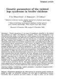 Báo cáo sinh học: Genetic parameters of the twisted legs syndrome in broiler chickens