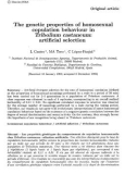 Báo cáo sinh học: The genetic properties of homosexual copulation behaviour in Tribolium castaneum: artificial selection