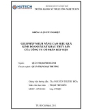 Khóa luận tốt nghiệp: Giải pháp nâng cao hiệu quả kinh doanh xuất khẩu thủy sản của công ty cổ phần Hải Việt
