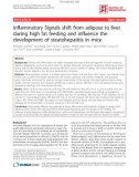 Báo cáo y học: Inflammatory Signals shift from adipose to liver during high fat feeding and influence the development of steatohepatitis in mice