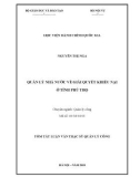 Tóm tắt Luận văn Thạc sĩ Quản lý công: Quản lý nhà nước về giải quyết khiếu nại ở tỉnh Phú Thọ