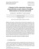 Báo cáo sinh học: Changes in the expression of genetic characteristics across cohorts in skeletal deformations of farmed salmonids