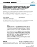 Báo cáo sinh học: Inhibition of human immunodeficiency virus type-1 (HIV-1) glycoprotein-mediated cell-cell fusion by immunor (IM28)