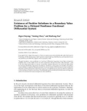 Báo cáo hóa học: Research Article Existence of Positive Solutions to a Boundary Value Problem for a Delayed Nonlinear Fractional Differential System 