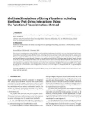 Báo cáo hóa học: Multirate Simulations of String Vibrations Including Nonlinear Fret-String Interactions Using the Functional Transformation Method