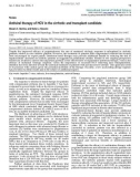 Báo cáo y học: Antiviral therapy of HCV in the cirrhotic and transplant candidate