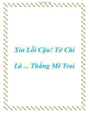 Xin Lỗi Cậu! Tớ Chỉ Là ... Thằng Mê Trai