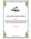 Sáng kiến kinh nghiệm THPT: Phát triển phẩm chất năng lực cho học sinh thông qua dạy học chủ đề: Lịch sử địa phương gắn liền với các di sản huyện Quỳnh Lưu thông qua phương pháp dạy học dự án