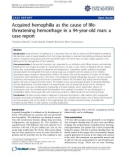 Báo cáo y học: Acquired hemophilia as the cause of lifethreatening hemorrhage in a 94-year-old man: a case report