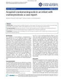 Báo cáo y học: Acquired craniomeningocele in an infant with craniosynostosis: a case report