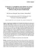 Báo cáo khoa học: Croissance et assimilation nette foliaire de jeunes plants de dix arbres de la forêt guyanaise, cultivés à cinq niveaux d'éclairement