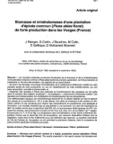 Báo cáo khoa học: Biomasse et minéralomasse d'une plantation d'épicéa commun (Picea abies Karst) de forte production dans les Vosges (France)