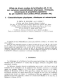 Báo cáo lâm nghiệp: Effets de divers modes de fertilisation (N, P, K) sur certaines caractéristiques physiques, chimiques, mécaniques et propriétés papetières du pin maritime des Landes (Pinus pinaster Ait.)