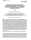 Báo cáo khoa học: Variabilité géographique et estimation des paramètres génétiques de la croissance en hauteur de jeunes sapins de Céphalonie