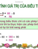 Giáo án điện tử môn Toán lớp 3 - Bài: Tính giá trị của biểu thức