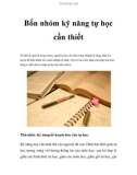 Bốn nhóm kỹ năng tự học cần thiết