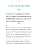 Hãy bỏ tay ra khỏi mông tôi!