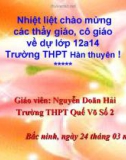 Báo cáo: Một số chủ đề cơ bản trong chương trình giải tích 12