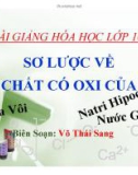 Bài giảng Hóa học 10: Sơ lược về hợp chất có oxi của Clo