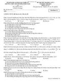 Đề thi thử ĐH môn Vật lí - THPT chuyên Phan Bội Châu lần 2 (2010-2011) - Mã đề 132
