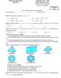 Đề KSCL lần 1 môn Toán lớp 12 năm 2017-2018 - THPT Đoàn Thượng - Mã đề 246