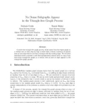 Báo cáo toán học: No Dense Subgraphs Appear in the Triangle-free Graph Process