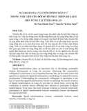 Sự tham gia của cộng đồng dân cư trong việc chuyển đổi số để phát triển du lịch bền vững tại tỉnh Long An