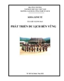 Tài liệu giảng dạy môn Phát triển du lịch bền vững - Trường Cao đẳng Công nghệ TP. HCM