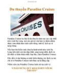 Du thuyền Paradise Cruises