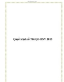 Quyết định số 784/QĐ-BNV 2013