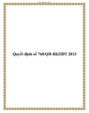 Quyết định số 768/QĐ-BKHĐT 2013