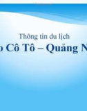 Thông tin du lịch: Đảo Cô Tô - Quảng Ninh