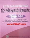 400 bài tích phân lượng giác