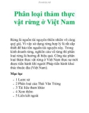 Phân loại thảm thực vật rừng ở Việt NamRừng