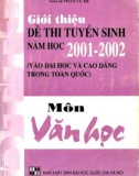 Ôn tập môn Văn học - Giới thiệu đề thi tuyển sinh năm học 2001-2002: Phần 1