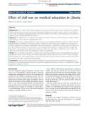 Báo cáo hóa học: Effect of civil war on medical education in Liberia