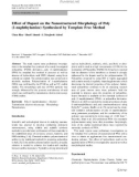 Báo cáo hóa học: Effect of Dopant on the Nanostructured Morphology of Poly (1-naphthylamine) Synthesized by Template Free Method