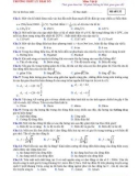 Đề thi thử tốt nghiệp THPT năm 2021 môn Vật lí có đáp án - Trường THPT Lý Thái Tổ (Lần 1)