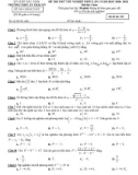 Đề thi thử tốt nghiệp THPT môn Toán năm 2020-2021 có đáp án - Trường THPT Lý Thái Tổ (Lần 1)