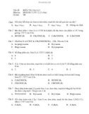 KIỂM TRA Học kì I HOÁ HỌC LỚP 12 (Cơ bản) TB