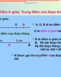 Giáo án điện tử môn Toán lớp 3 - Bài: Điểm ở giữa. Trung điểm của đoạn thẳng