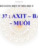 Slide bài Axit - Bazơ - Muối - Hóa 8 - GV.Phan V.An