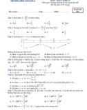 Đề thi HK 2 môn Toán lớp 12 năm 2017-2018 - THPT Yên Lạc 2 - Mã đề 007
