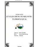 Tập bài giảng Lý luận chung về Nhà nước và pháp luật - Phan Văn Hiếu